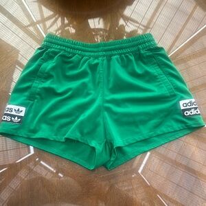 Adidas gym shorts bright green